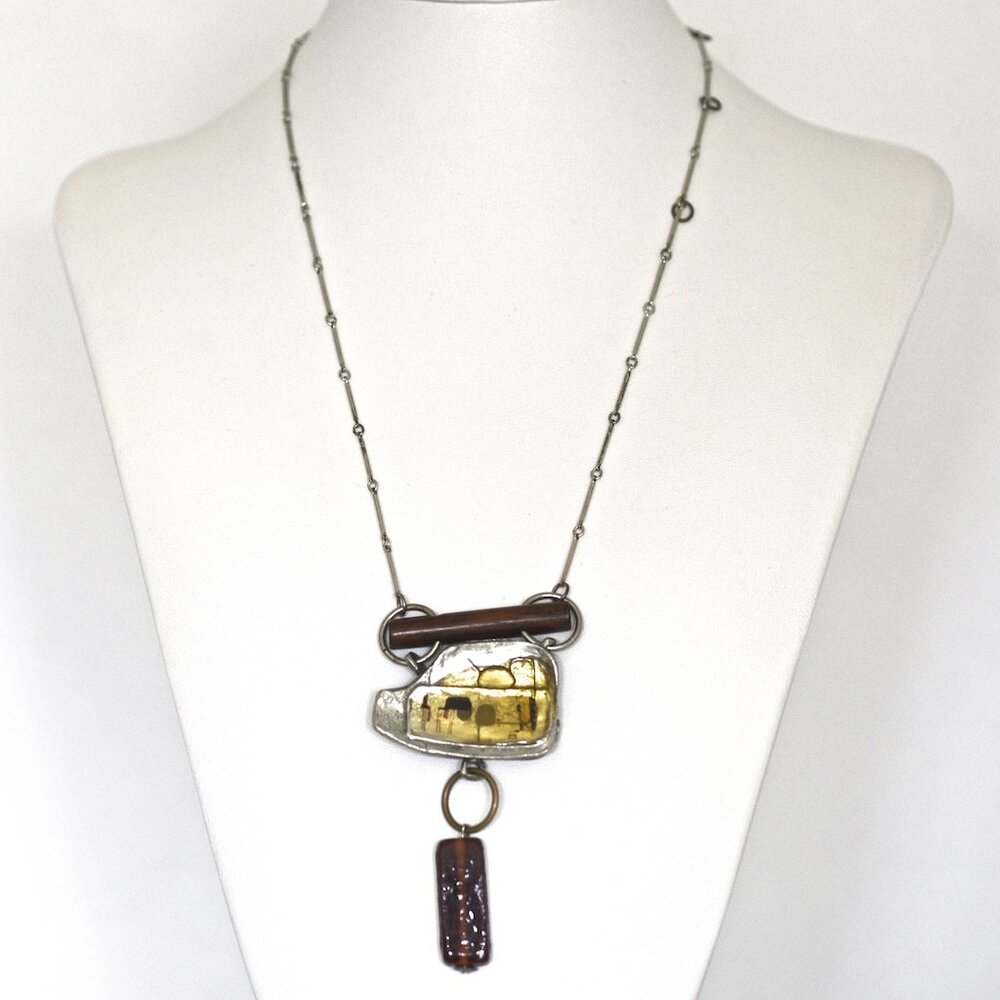 Anne-Marie Chagnon Brutalist Necklace Featuring People In A Bus – Canada